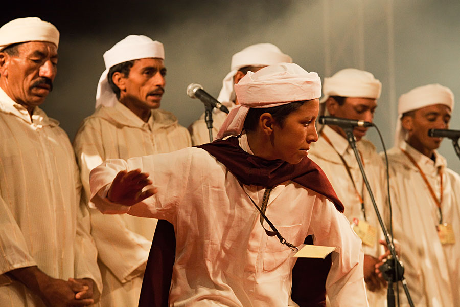  The music group boudar from the region Talsint performing at the Imilchil music festival